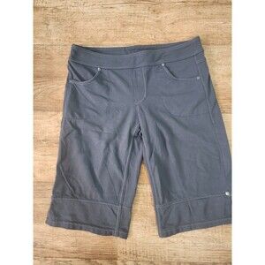 Athleta Gray Bike Shorts with Pockets Size Small S Nylon And Spandex